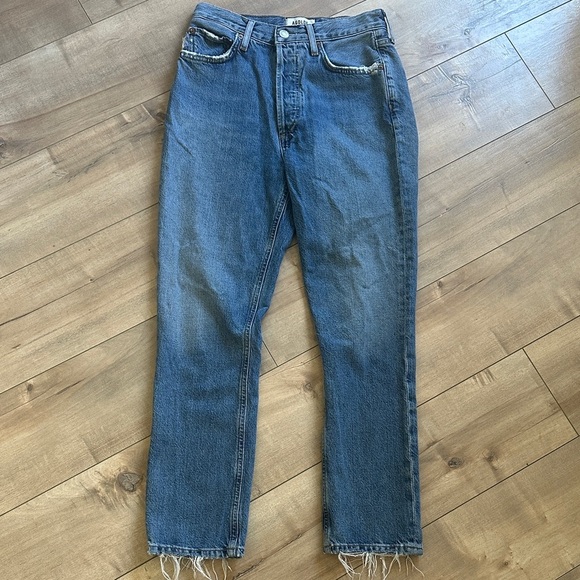 AGOLDE Riley Crop Jeans Silence Sz 25 - Picture 2 of 11